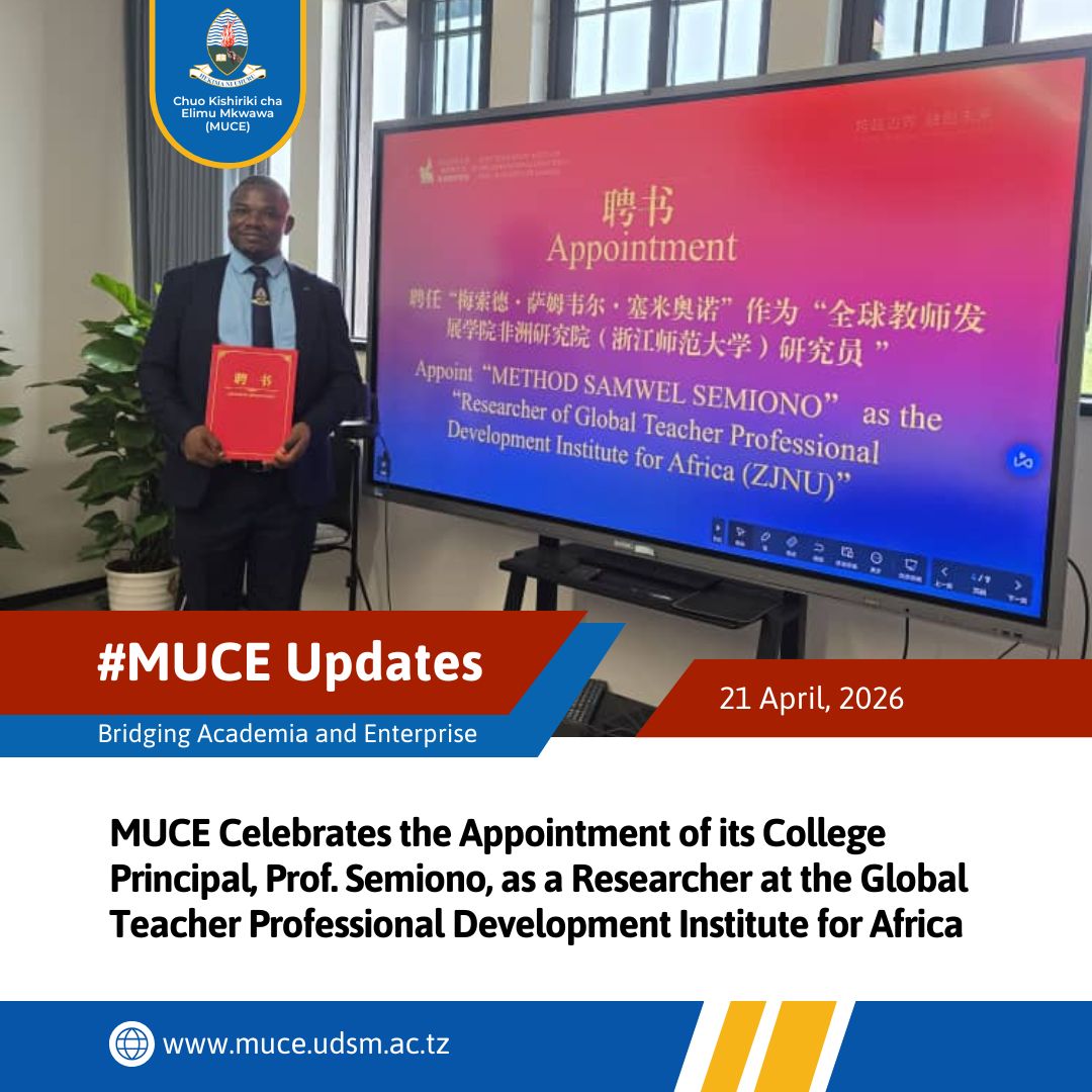 Appointment of MUCE Principal, Prof. Semiono