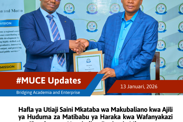 MUCE YASAINI MKATABA WA MAKUBALIANO NA HOSPITALI YA BENJAMIN MKAPA (BMH) KWA HUDUMA ZA MATIBABU YA HARAKA