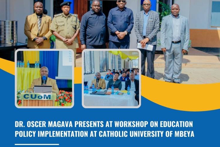 Dr. Oscar Magava Presents at Workshop on Education Policy Implementation at Catholic University of Mbeya