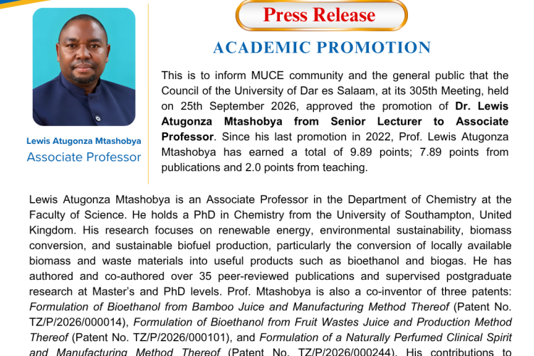 Mtashobya academic promotion