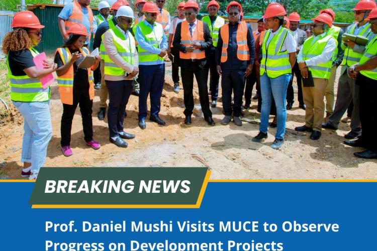 Prof. Daniel Mushi Visits MUCE to Observe Progress on Development Projects