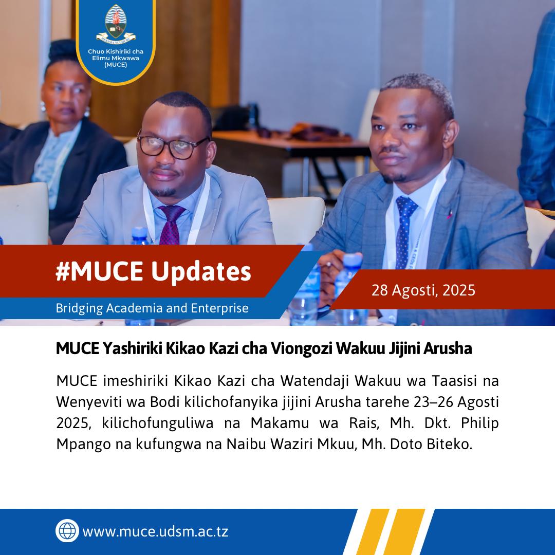 MUCE Attends CEOs Workshop in Arusha