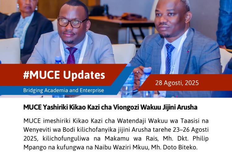 MUCE Attends CEOs Workshop in Arusha